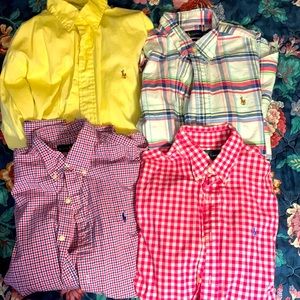 4 Ralph Lauren Collard Shirts